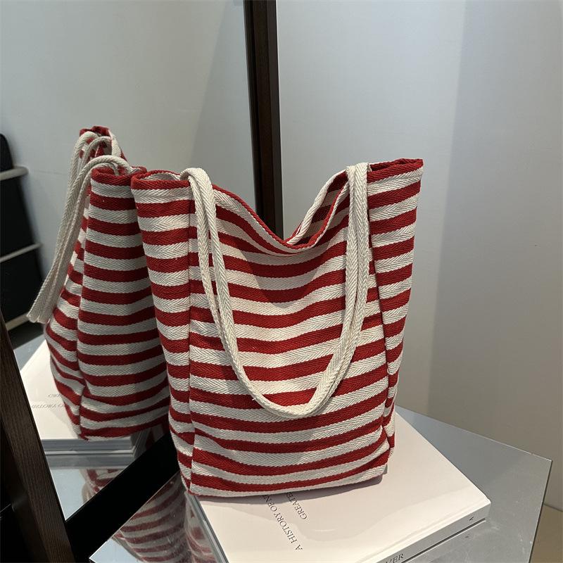 

Niche Women s 2024 Double-Sided Canvas Tote Bag - Large Capacity & Versatile for Daily Commute білий