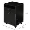 Filing Cabinet, Mobile File Cabinet with 2 Drawers, Office Home Organiser On Wheels for A4, Letter-Size File Folders, Mobile Printer with Open Shelf