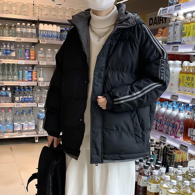 

Осенне-зимняя мужская одежда большого размера с хлопковой набивкой, повседневная мужская утепленная одежда, куртки с хлопковой набивкой, куртки с капюшоном, теплая 5XL чёрный