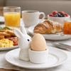 Cartoon Ceramic Egg Cup Stable Smooth Bunny Shaped Eggs Holder Heat Resistant Egg Stand Holder Tabletop Ornaments