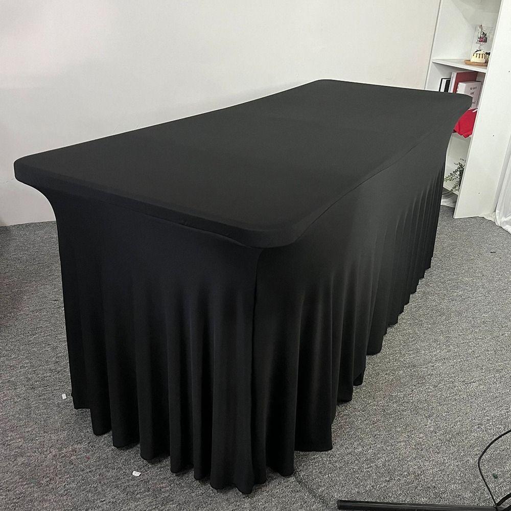 Spandex Table Skirt 4/6FT Table Cover New Stretch Tablecloth  for Rectangle Tables