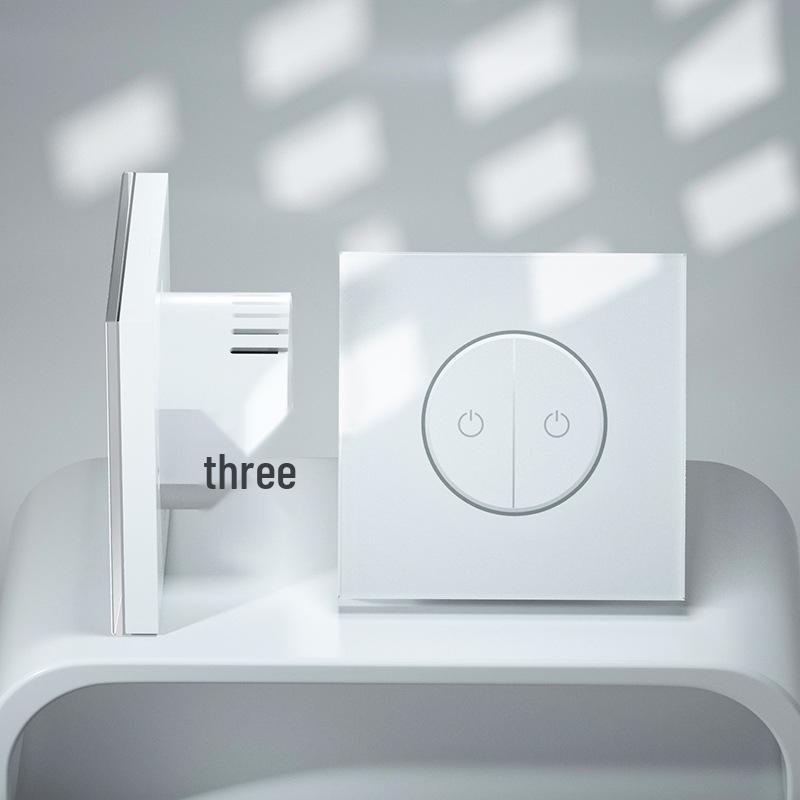 Smart WiFi Touch Switch Panel with Voice Control, Mijia Compatible, Mobile Remote Function, 86 European Standard