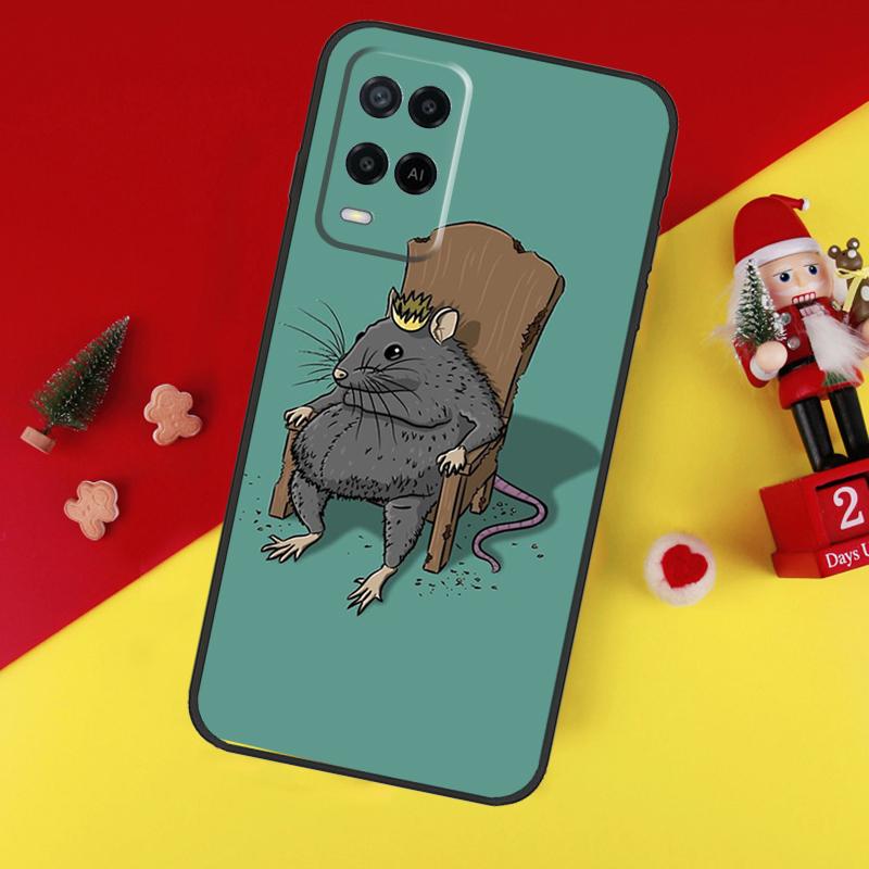 Cute Cartoon Animal Rat Case For Oppo A5 A6 Pro A15 A57 A17 A54 A74 A94 A76 A16 A96 A40 A60 A80 A18 A38 A58 A78 A98