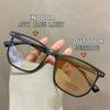 Trendy Color Changing Finished Myopia Glasses Square Anti-blue Light Photochromic Glasses Men Women Near Sight Eyewear 0 To -4.5