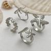 Gold Adjustable Open Rings Starfish Scallop Beach Jewelry Accessories Rings for Women  for Women
