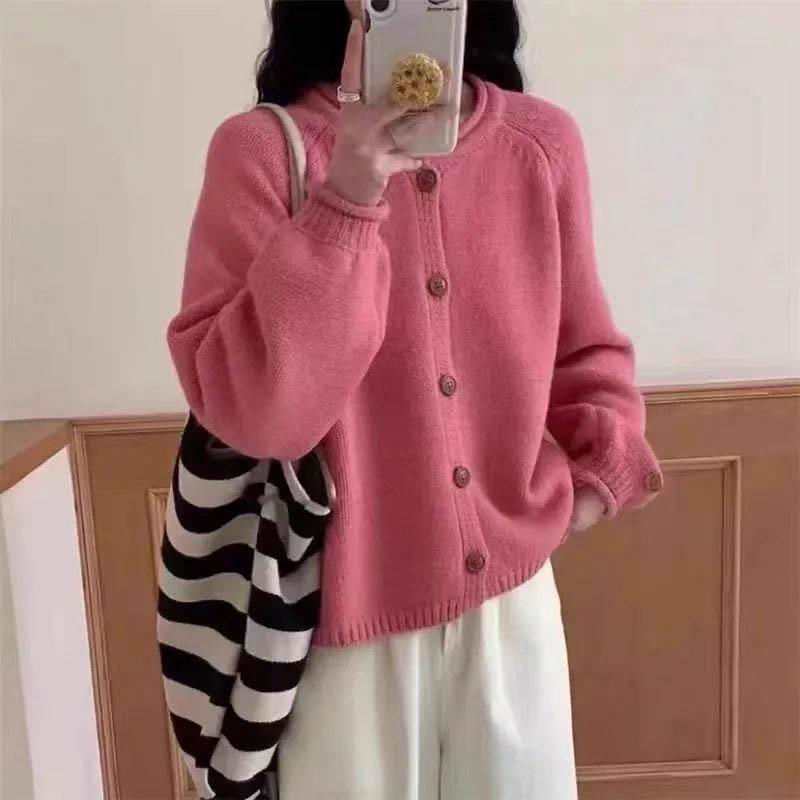 Pullover Mantel Strickjacke für Damen Locker Langärmelig Strickjacke Pullover Jacke