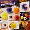 Halloween Themed Squeeze Stress Balls Set Soft Flexible Material Durable Design for Hand Exercise and Anxiety Relief Random Design Included