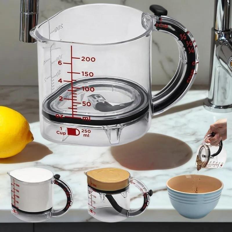Multi-Functional Adjustable Measuring Cup Measuring Cup With Scraper-Style Seal Base Measurings Cube Cups For Cooking Kitchen