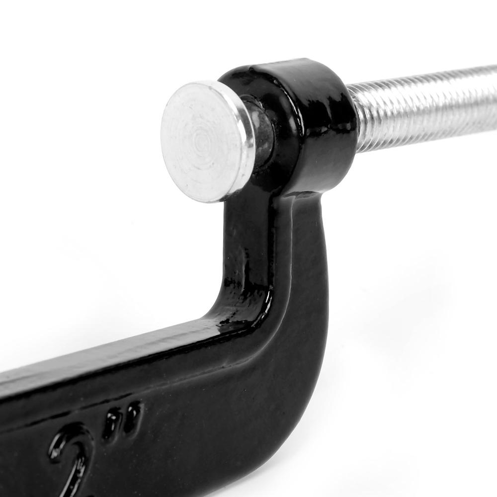 4 Pack 2 Inch C-Clamp Heavy Duty Cast Iron Swivel Jaw Pad Steel Screw Non-Slip Clamping Adjustable Woodworking DIY Projects