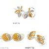 Boucles d'oreilles géométriques modernes en acier inoxydable pour femmes avec surface plaquée et look élégant