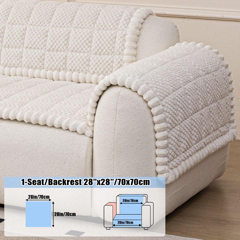 Sofa Pad, Shu, Textured Bubble Plush, Anti-Slip, Washable