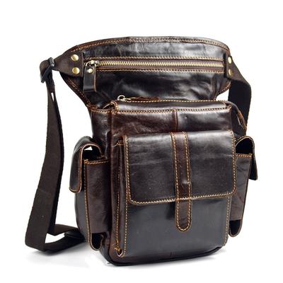 Meigardass Bein Echt Multifunktionale Hüfttasche für Oberschenkel Hüfte und Schulter Outdoor Wasserdicht und Abriebfest Herren Tasche, Leder,