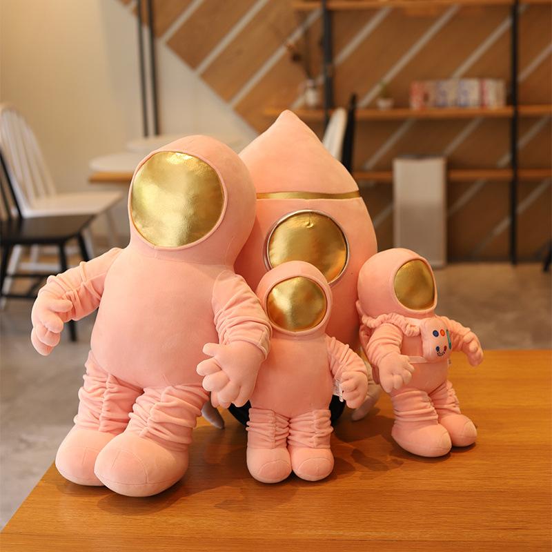 Creative Simulation Space Astronaut Doll Plush Toy Space Rocket Spaceship Pillow Children's Doll Ragdoll
