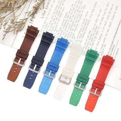 Watch Band Soft Waterproof Resin 16mm Sports Diving Replacement Strap Compatible for Casio 9052 5600 6900 Series