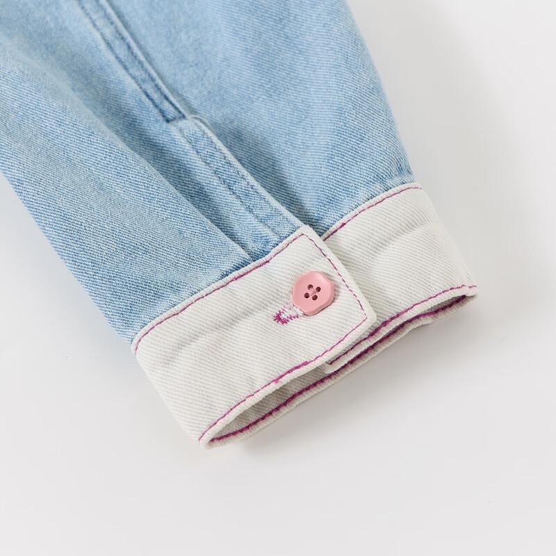 Girls' Embroidered Puppy Denim Jacket
