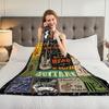 Guitar music enthusiast Printed Blanket for Sofa Bed Travel Camping Living Room Office Conditioning Blanket