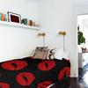 LooPoP Tapestry Wall Hanging Red Lip Tapestries Aesthetic Sexy Black Tapestry for Bedroom Living Room College Dorm Boys Girls Room Art Wall Decor
