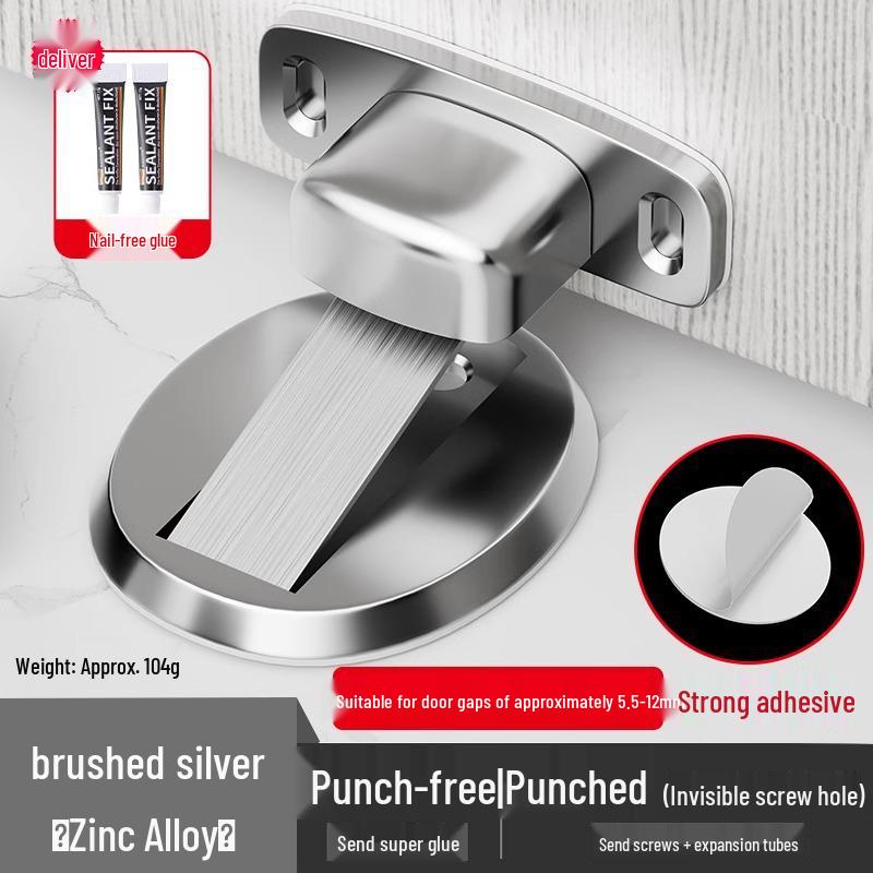 

Magnetic Door Stopper: Strong, Punch-Free, Anti-Collision Floor Mount for Bedroom & Bathroom Doors