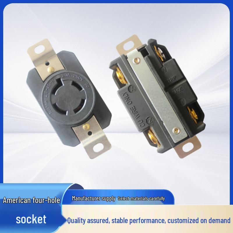 XIONGDA NEMA L15-20R 250V Industrial 20A Four-Hole Socket