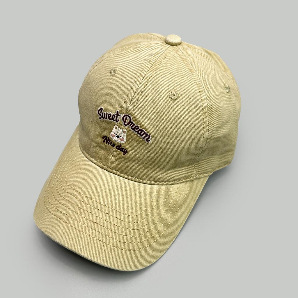 Cute Puppy Letter Embroidered Baseball Cap Male And Female Sunshade Cartoon Casual Face Cap