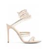 New Crystal Pendant, Snake-shaped Wrapped Rhinestone Tassel Decorative High-heeled Women's Sandals