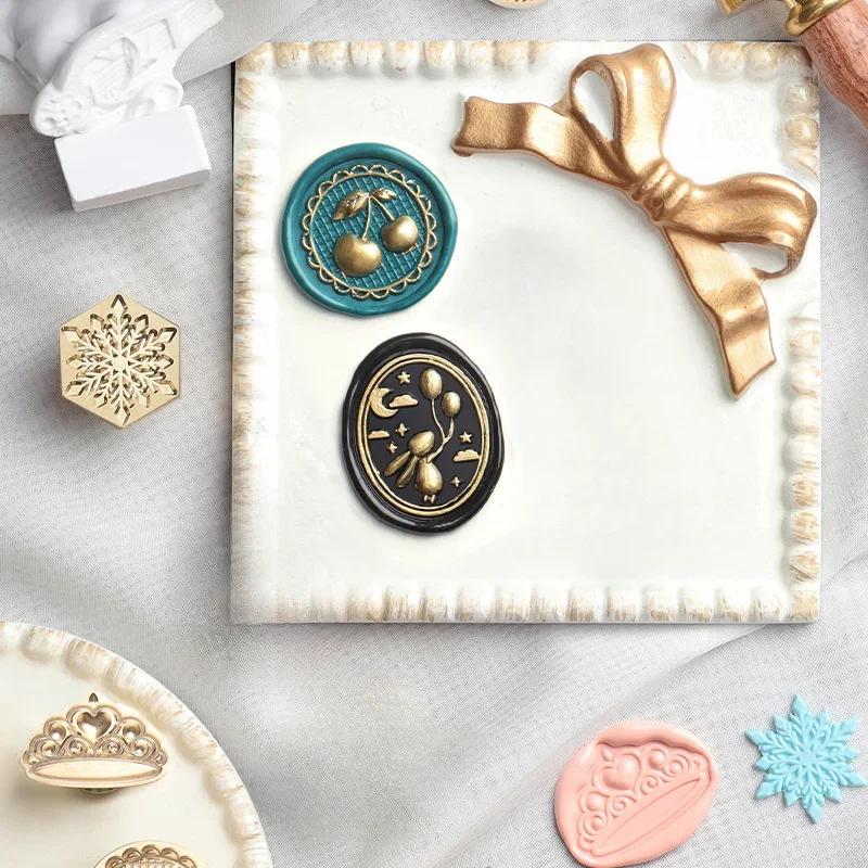 Embossed Wax Seal Stamp Head Retro Fire Paint Wax Sealing Stamp For DIY Envelope Wedding Invitation Card Gift Packing