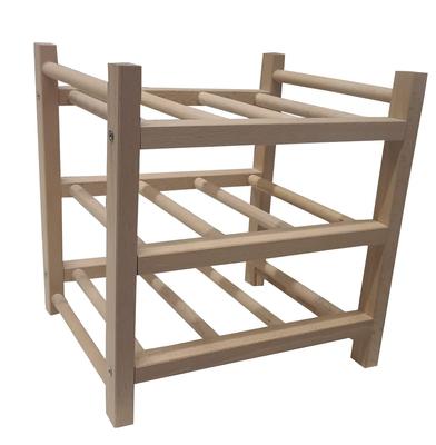 IKEA HUTTEN 70179594 Σχάρα κρασιού για 9 μπουκάλια από μασίφ ξύλο,