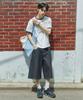 GLW [Unisex] Non-Faded Bermuda Denim Pants Black