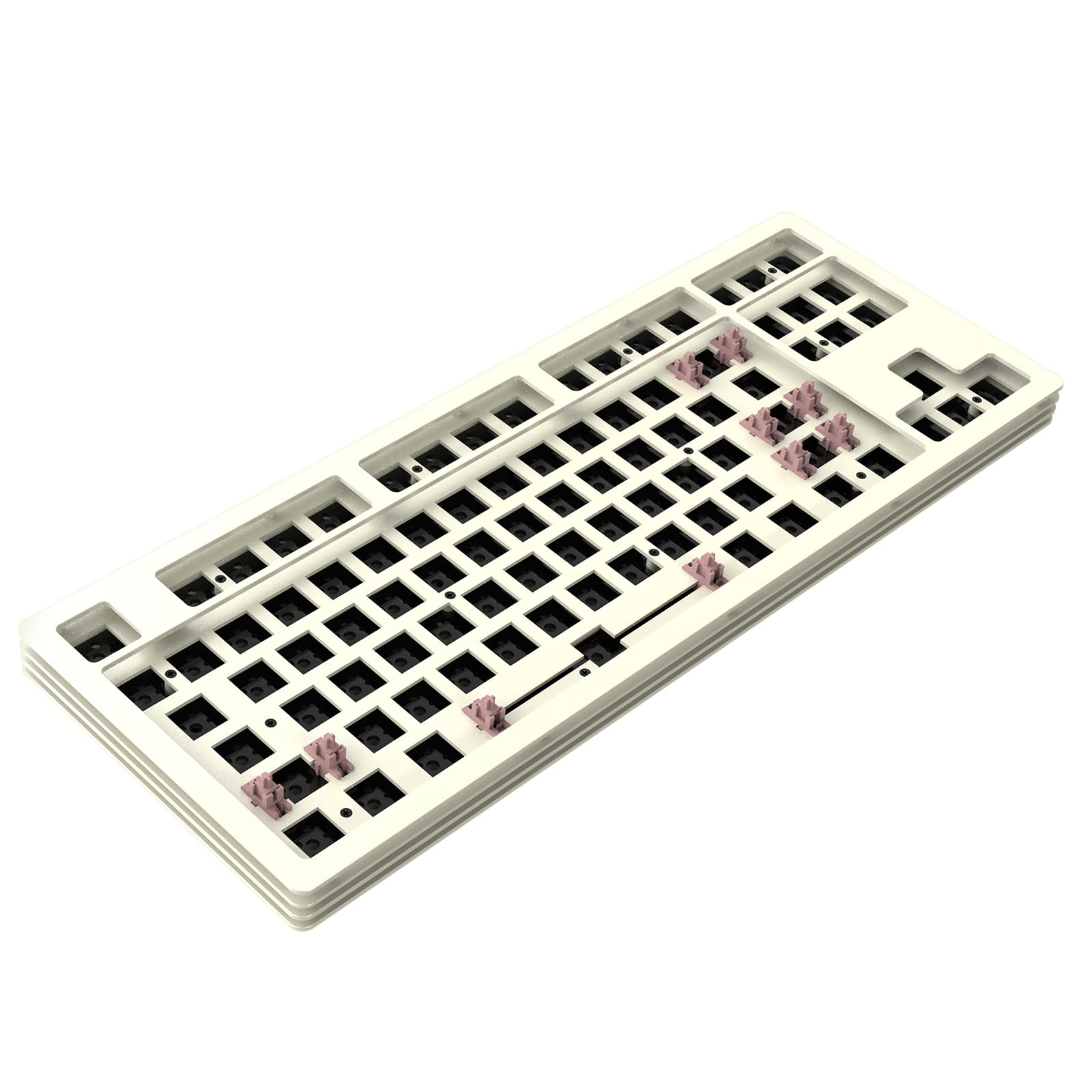 

A.JAZZ AKC087 DIY Mechanical Keyboard Kit 3 Mode Connection Custom Gaming Keyboard Multilayer Metal Base 75% Compact 87 Key Layout 18 RGB TKL Hot