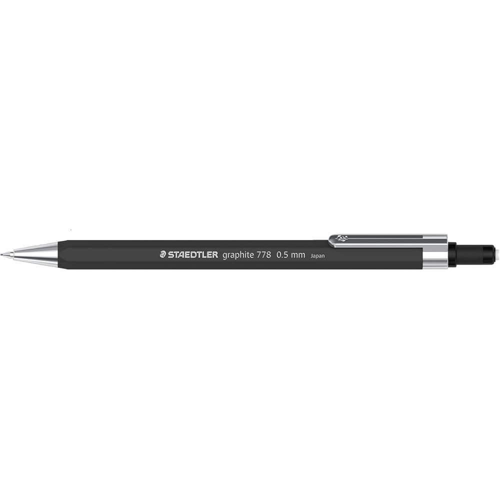 STAEDTLER Graphite 778 Mechanical Pencil Hexagon Shaft Cushion Function Rotating Eraser (0.5mm)