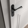 Black American Style Indoor Door Lock, Integrated Magnetic Silent Wooden Door Handle, Universal Home Bedroom Lock