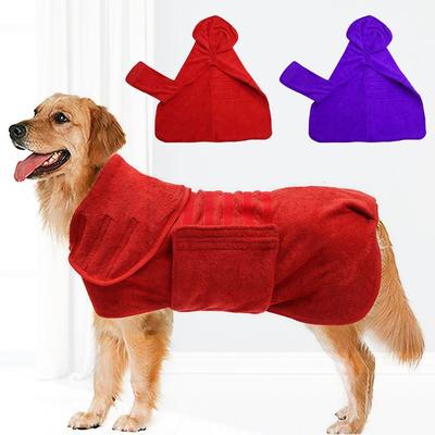 Peignoir pour animaux de compagnie Serviette de bain pour chien Manteau de séchage en fibre à séchage rapide super absorbant