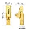 Bocchino Metallico per Sassofono Dorato Bocchino per Sassofono Soprano Bocchino Professionale per Sassofono con Set di Tappi