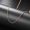 Simple Chain Necklace for Women Gold Water-wave Snake Box Chain Clavicle Choker Jewelry on The Neck C002
