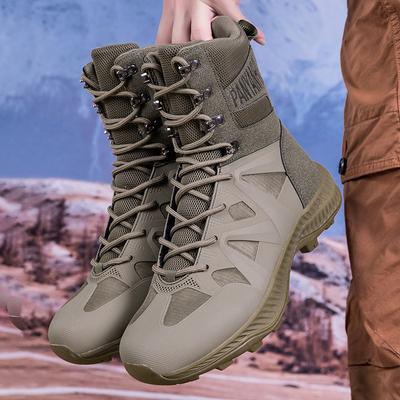 Botas tácticas para aficionados militares botas de combate para hombre para exteriores montañismo de caña alta zapatos de hombre botas de entrenamiento de combate botas de montañismo todoterreno