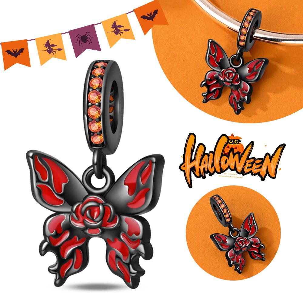 Halloween Party Copper Luminous Skeleton Coffin Pendant Beads Fit Charms Bracelet For Jewelry Making Women Gifts