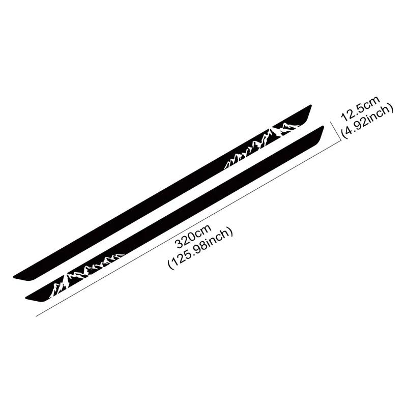 Car Side Stripe Stickers For Fiat Ducato L3 L4 (2006-On) Camper Motorhome Van Vinyl Mountain Tree Decoration Decals Accessories