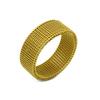 Titanium Steel Mesh Ring: Adjustable Woven Stainless Steel Band for Men & Women