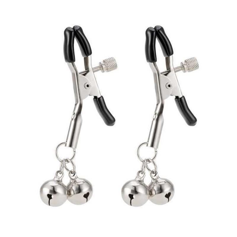 Damen Brustwarzen- und Schamlippenklemmen - SM-Glocken Erwachsenenspielzeug für Paare