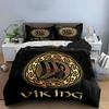 Viking Ship Pattern Bedding Set Bedding Duvet Cover Set Duvet Cover Pillowcases  (1 * Duvet Cover 2 * Pillowcases, without duvet insert)