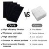 8Pcs Air Purifier Sponge Activated Charcoal Improved Air Quality Trap Large Particles Reduce