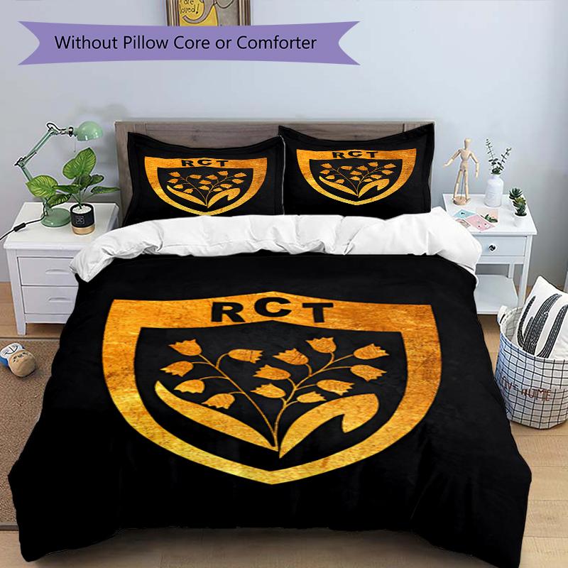 3pcs RC Toulon Bedding Set Duvet Cover Closure Includes 1 Duvet Cover & 2 Pillowcases, Soft and Comfortable for All Seasons.