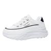 Thick-soled 22 new autumn and winter leisure sports heightening dad white shoes leather muffin summer