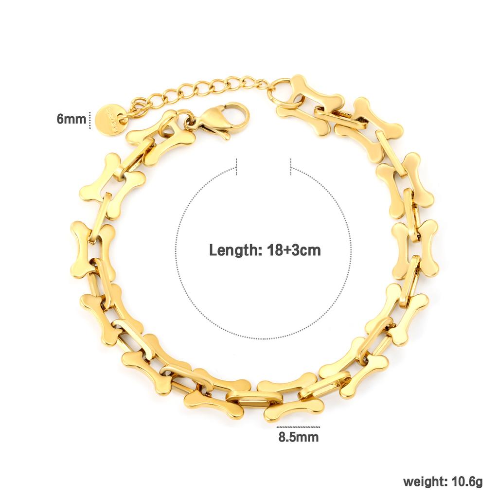 Simple Geometric Chain Bracelet Fashion Creative Link Design High-End Jewelry for Women