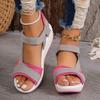 Summer new muffin bottom Velcro platform sandals