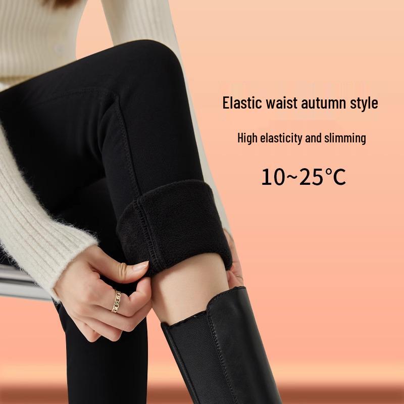 

Женские зимние 2024 года утепленные флисом леггинсы из овечьей шерсти - Черный, дизайн с узкими штанинами S (40-48 kg)