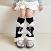 Plush Ball Warm Leg Cover Bow Boot Sleeve Korean Children's Long Socks  Kids