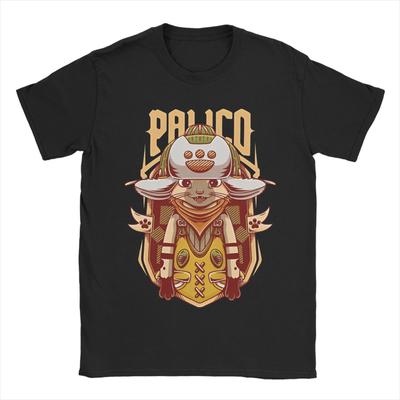 T-shirt Homme Hunter Wilds Palico Compagnon Jeu Coton Merch Loisir Manches Courtes Col Rond T-shirts Cadeau d'Anniversaire T-shirt