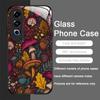 Creative Personality Mushroom Pattern Tempered Glass Phone Case for OnePlus 13R 12 11 10 9 Nord CE4 3 2 Lite ACE2 ACE3 Pro Cover