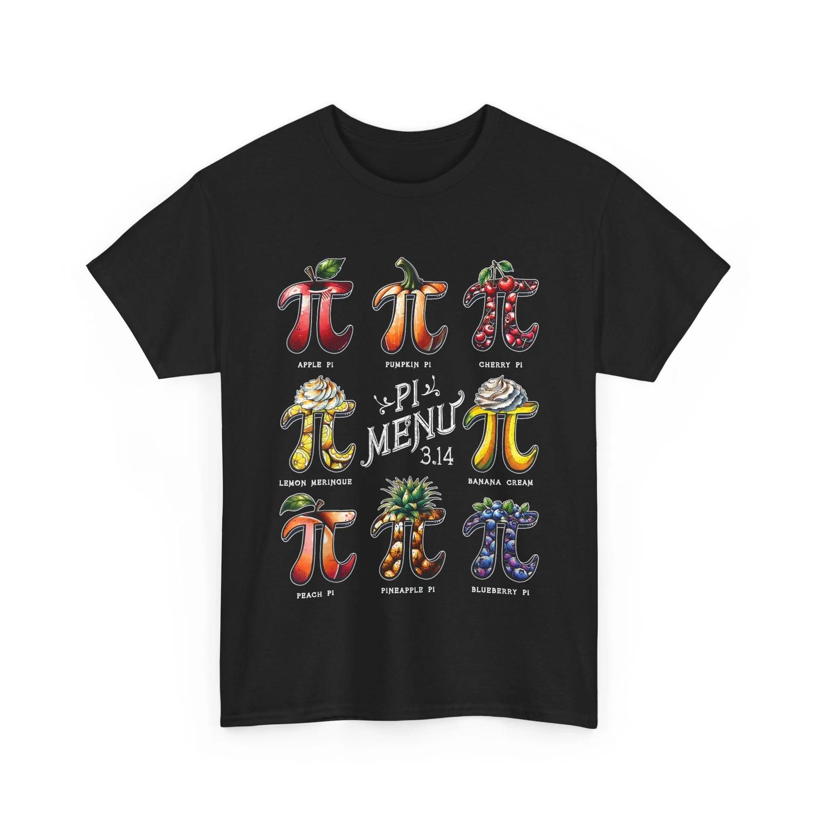 Pi Menu Shirt, Pi Day 3.14 Fruit Teachers Math Lovers Funny T shirt S